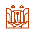 Campfire Icon – Camps Calima Icon of a campfire symbolizing bonfire nights at Camps Calima.