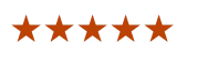 Five orange stars representing top-rated reviews for Camps Calima.